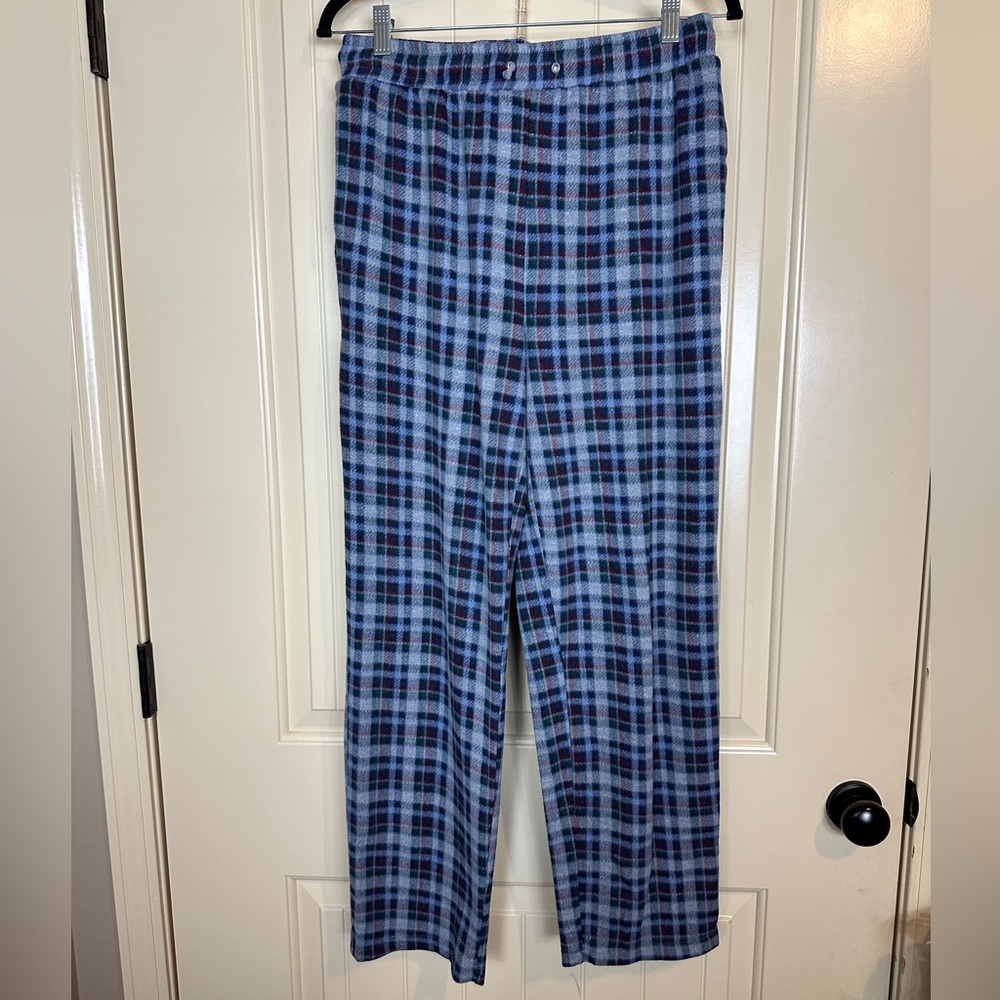 Ande multi color plaid fleece lounge sleep‎ comfort pants sz M